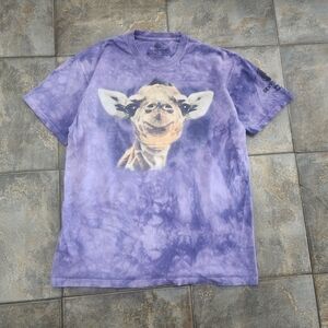 Vintage Y2K The Mountain Men's Large Giraffe Wildlife Animals Nature T Shirt